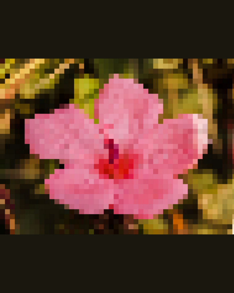 Pixelated flower